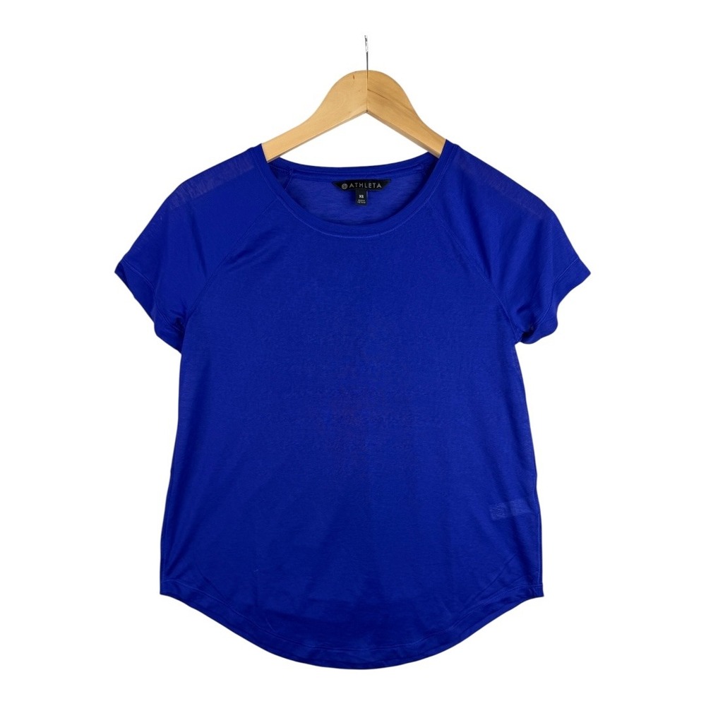 New Athleta Women's Vapor Tee Royal Blue Short Sleeve Top Size XS‎ Active Sporty